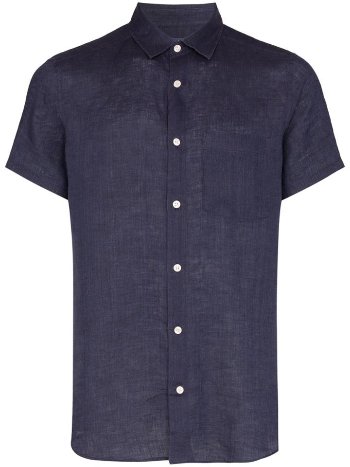 Frescobol Carioca Button-down Short-sleeve Shirt - Blue
