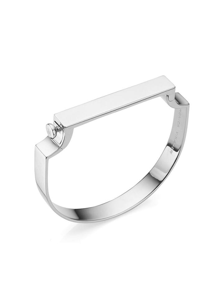 Monica Vinader Signature Bangle - Silver