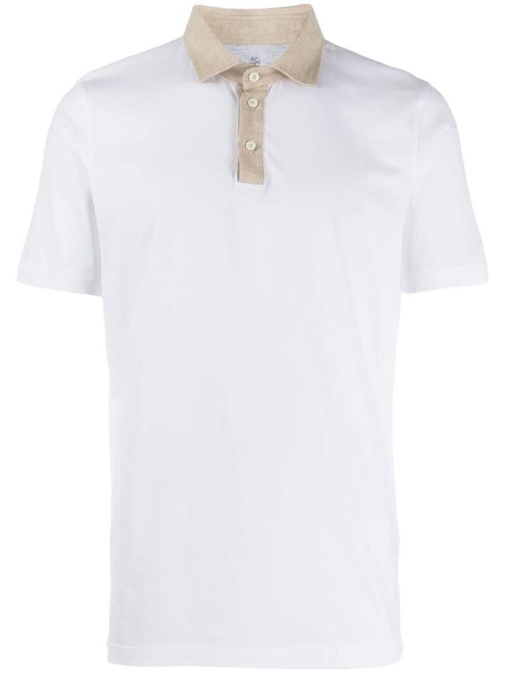 Brunello Cucinelli Knitted Polo Shirt - White