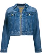 Michael Michael Kors Zip Up Jean Jacket - Blue