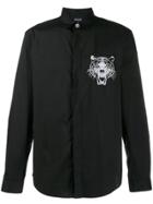 Just Cavalli Tiger Print Tailored Shirt - Black