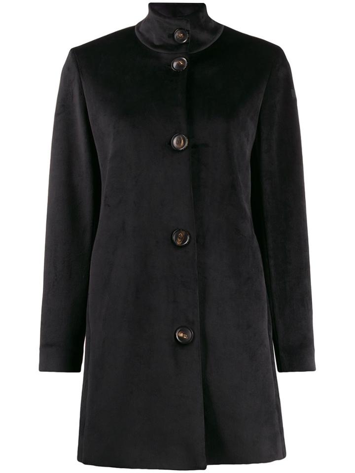 Rrd Textured High Neck Coat - Black