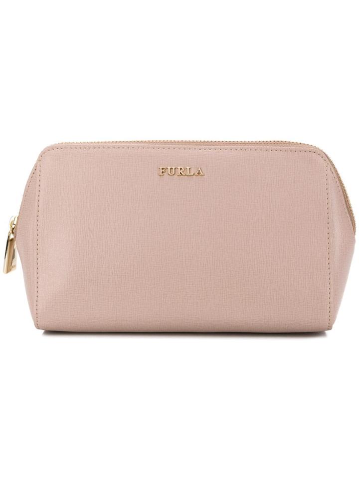 Furla Logo Make Up Bag - Neutrals