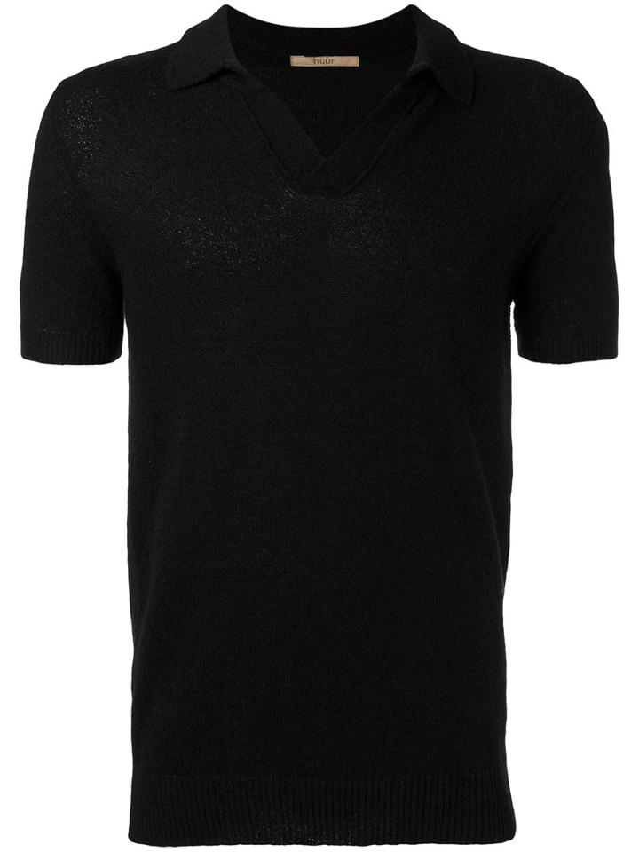 Nuur Plain Polo Shirt, Men's, Size: 48, Black, Cotton/polyamide