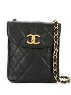 Chanel Vintage Cc Turn-lock Crossbody Bag - Black