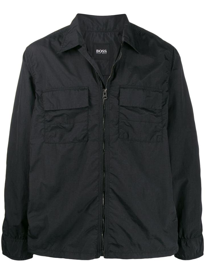 Boss Hugo Boss Zipped Flap Pockets Jacket - Black