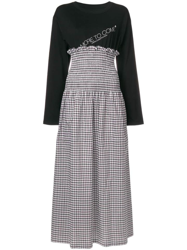 Mm6 Maison Margiela Layered Look Maxi Dress - Black