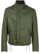 Maison Margiela Funnel Neck Casual Jacket, Men's, Size: 50, Green, Polyamide/polyester/cotton