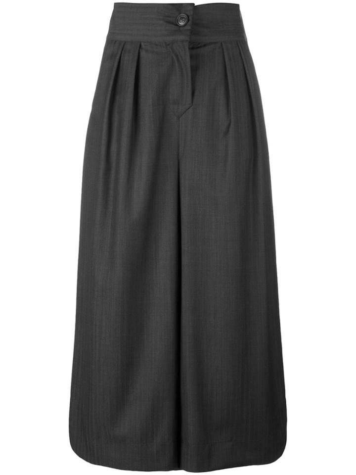 Lucio Vanotti Soft Striped Palazzo Pants - Grey