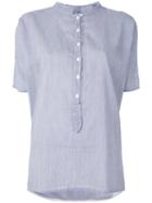 Kristensen Du Nord - Mandarin Collar Shirt - Women - Cotton - 1, Blue, Cotton