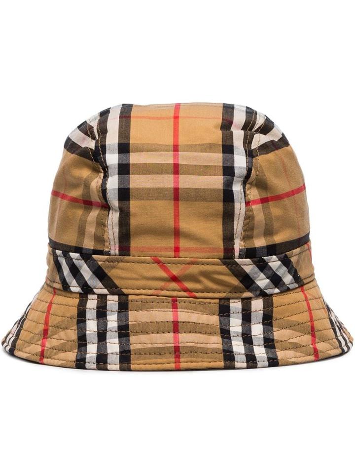 Burberry Vintage Check Bucket Hat - Yellow