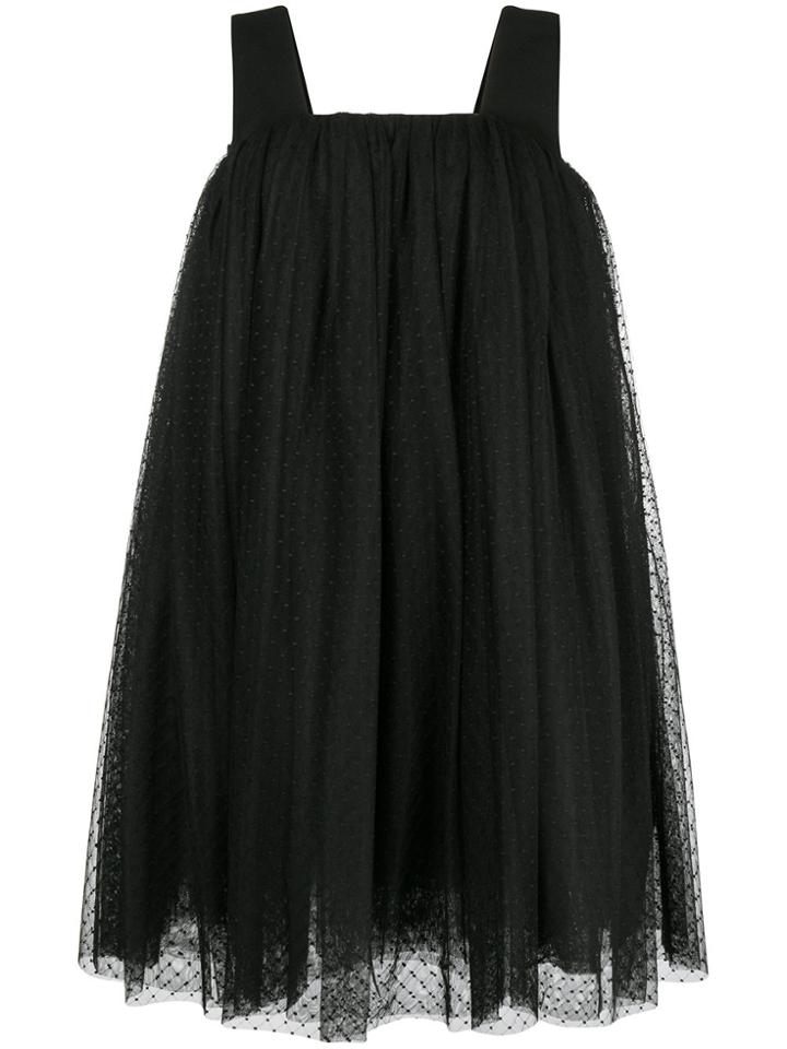 Comme Des Garçons Noir Kei Ninomiya Polka Dot Tulle Dress - Black