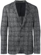 Z Zegna Plaid Single Breasted Blazer, Men's, Size: 46, Grey, Polyamide/cupro/wool/alpaca