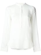 Vanessa Bruno Athé Jacquard Button Down Shirt, Women's, Size: 40, White, Viscose