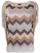 Missoni Zigzag Fringed Jumper, Women's, Size: 48, Rayon/polyester/viscose