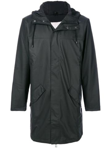 Rains Hooded Rain Coat - Black