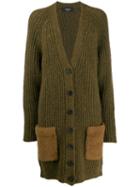Rochas Buttoned Military Cardigan - Green