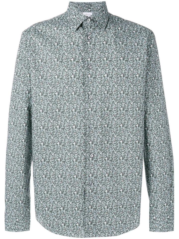 Brioni Foliage Print Shirt - Green