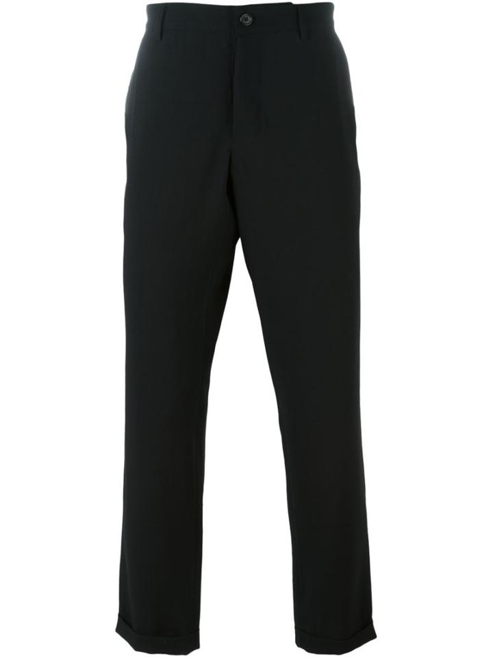 Ann Demeulemeester Grise Cropped Trousers, Men's, Size: Small, Black, Virgin Wool