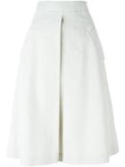Marni Front Split Skirt, Women's, Size: 42, Nude/neutrals, Linen/flax/wool