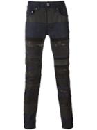 Diesel Black Gold Striped Detailing Jeans, Men's, Size: 34, Blue, Cotton/polyester/spandex/elastane