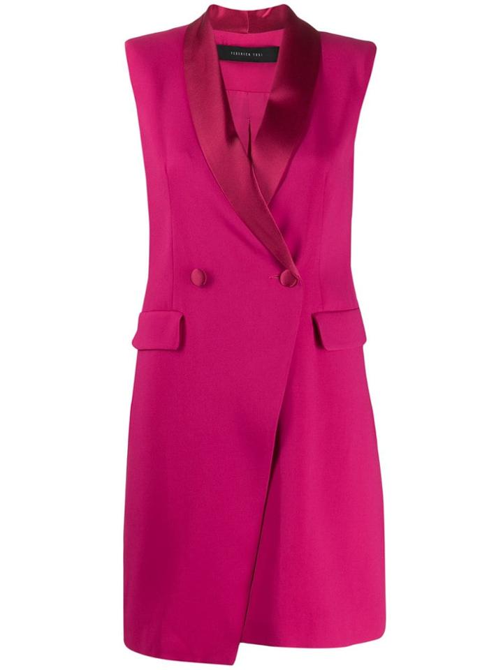 Federica Tosi Fitted Tuxedo Dress - Pink