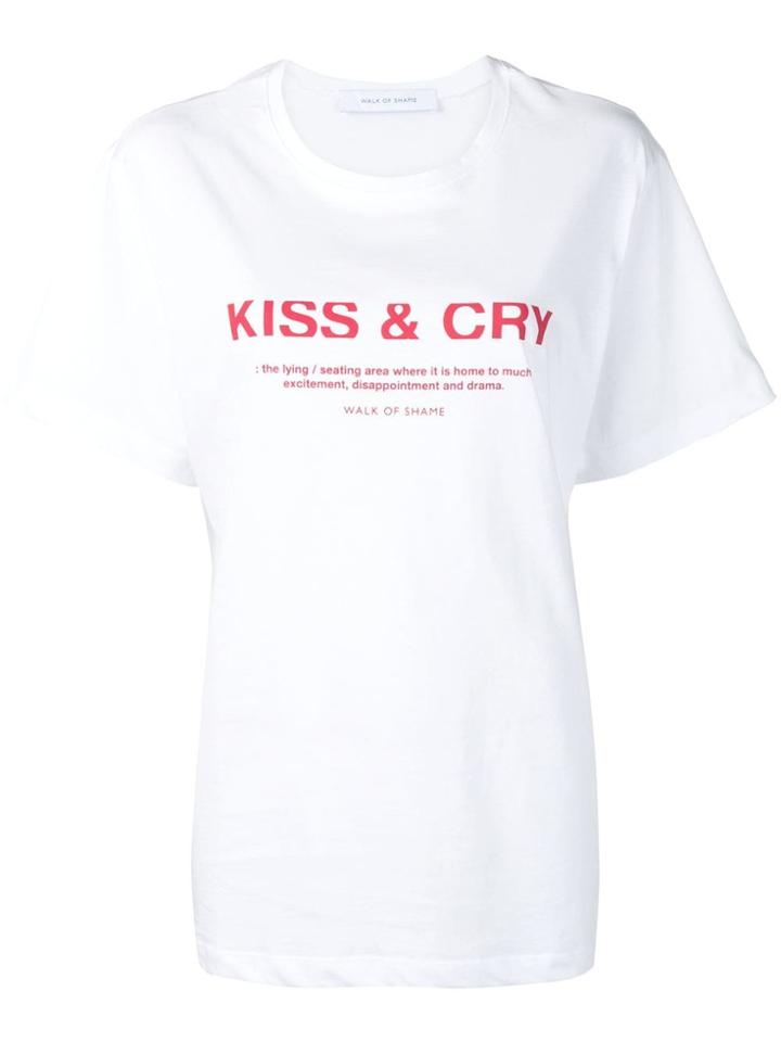 Walk Of Shame 'kiss & Cry' T-shirt - White