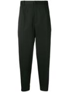 Jil Sander Cropped High Waisted Trousers - Black