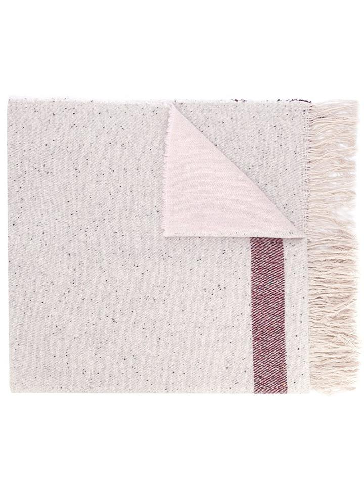 Forte Forte Frayed Scarf, Women's, Pink/purple, Linen/flax/polyamide/virgin Wool