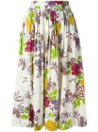 Etro Floral Print Pleated Skirt, Women's, Size: 40, Silk/viscose