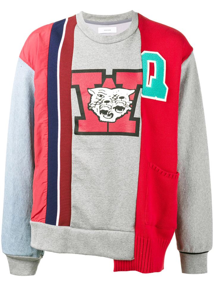 Facetasm - Multi-panel Sweatshirt - Men - Cotton/acrylic/polyester - 4, Grey, Cotton/acrylic/polyester