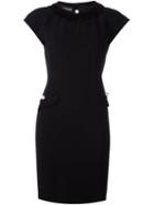 Boutique Moschino Fitted Dress, Women's, Size: 44, Black, Triacetate/polyester/acetate