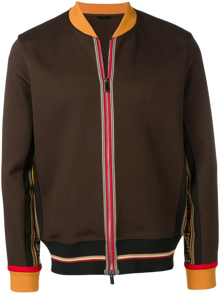 Fendi Zipped Bomber Jacket - Brown