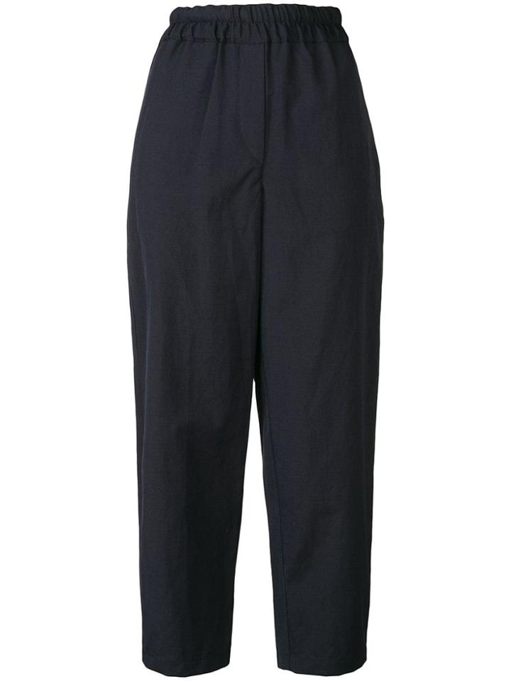 Christian Wijnants Cropped Tailored Trousers - Blue