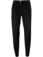 Dolce & Gabbana Slim Fit Trousers, Women's, Size: 46, Black, Cotton/spandex/elastane