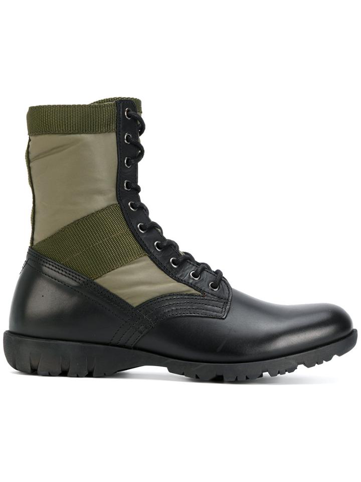 Diesel Panelled Boots - Black