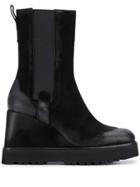 Premiata Mid-calf Wedge Boots - Black