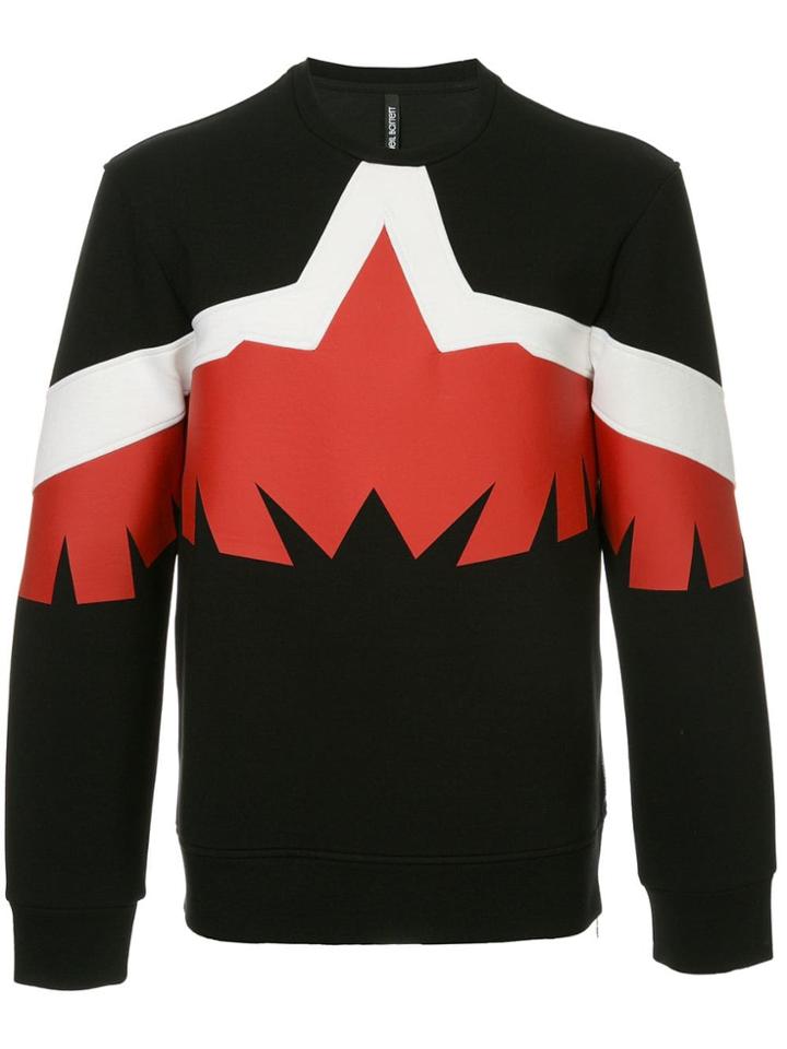 Neil Barrett Colour-block Sweatshirt - Black