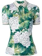 Dolce & Gabbana - Floral Print Polo Shirt - Women - Cotton - 42, Cotton