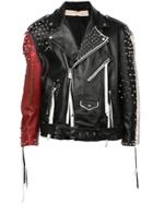 Maison Mihara Yasuhiro Embellished Biker Jacket - Black