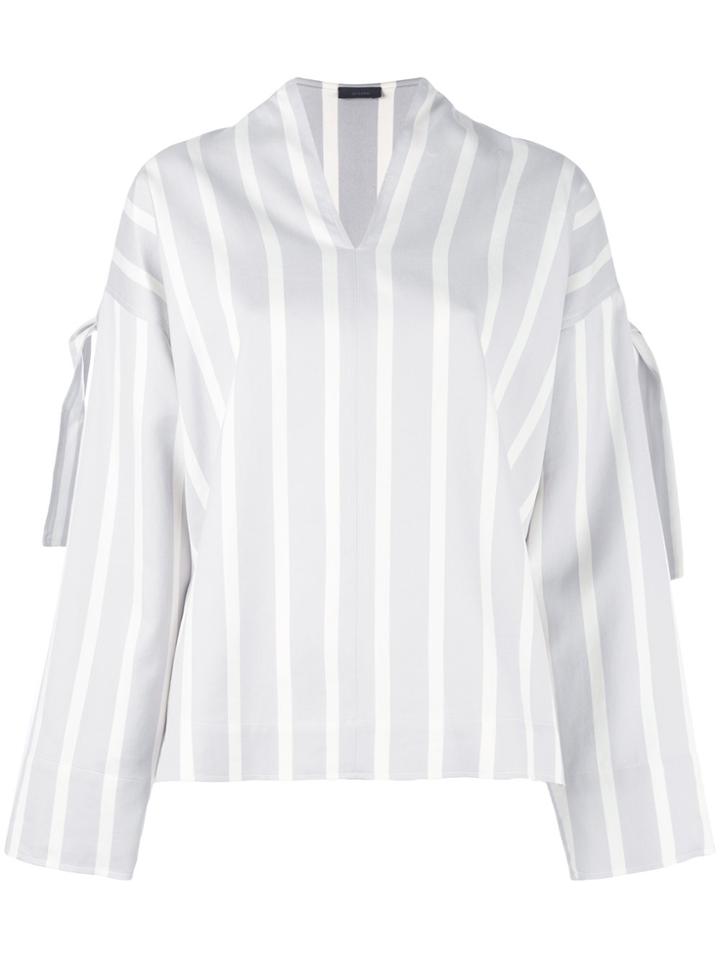 Joseph Wide Striped Blouse - Grey