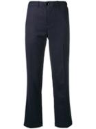 Julien David Pinstriped Trousers - Blue