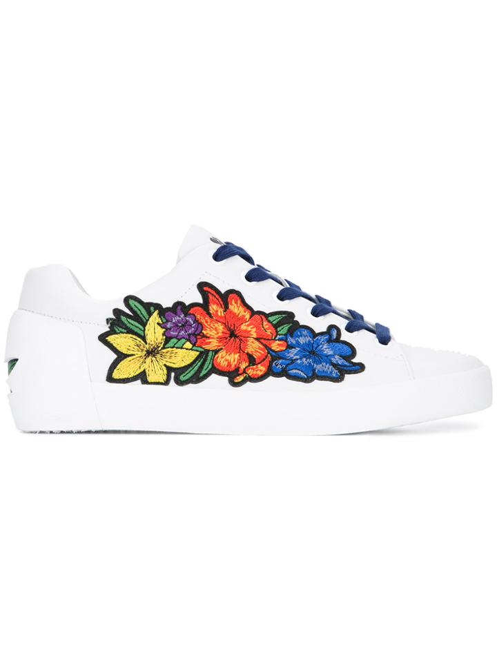 Ash Floral Appliqué Sneakers - White