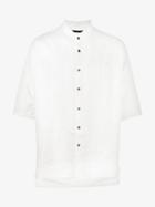 The Viridi-anne Elbow-length Shirt, Men's, Size: 5, White, Cotton
