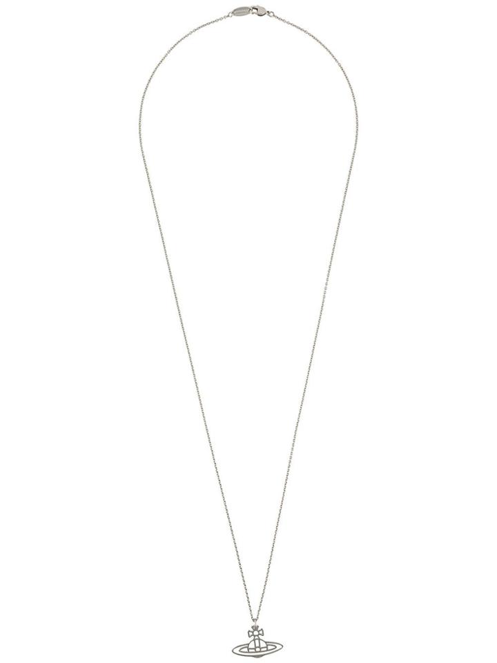 Vivienne Westwood Thin Lines Orb Necklace - Silver