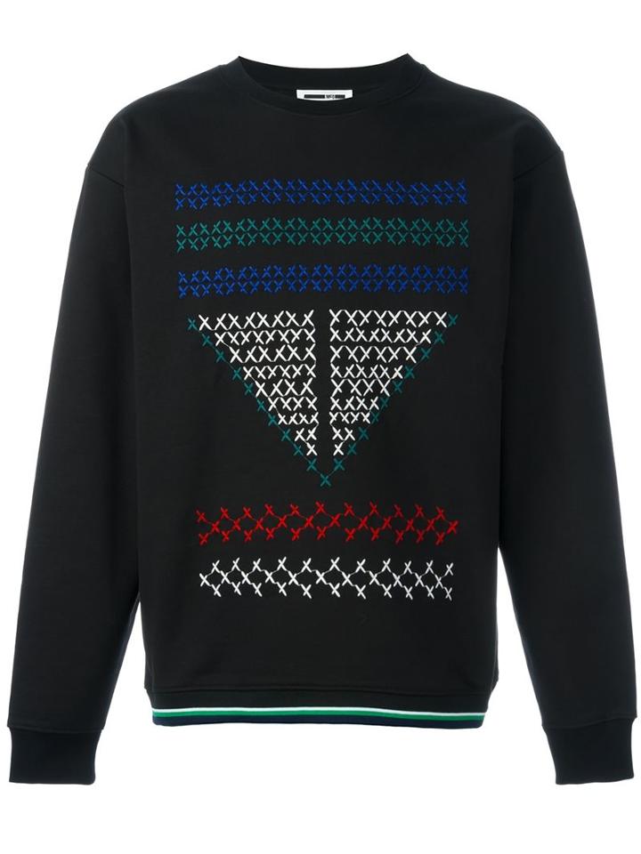 Mcq Alexander Mcqueen Stitch Detail Sweatshirt, Men's, Size: Xl, Black, Cotton