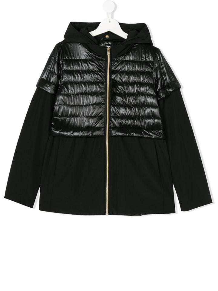 Herno Kids Teen Zipped Padded Jacket - Black