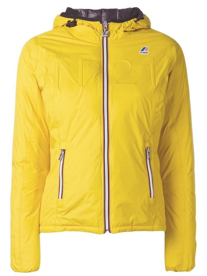 No21 Padded Jacket, Women's, Size: Large, Yellow/orange, Polyamide/feather Down