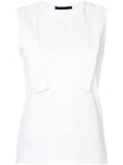 Harvey Faircloth - Draped Detail Tank - Women - Cotton - S, White, Cotton