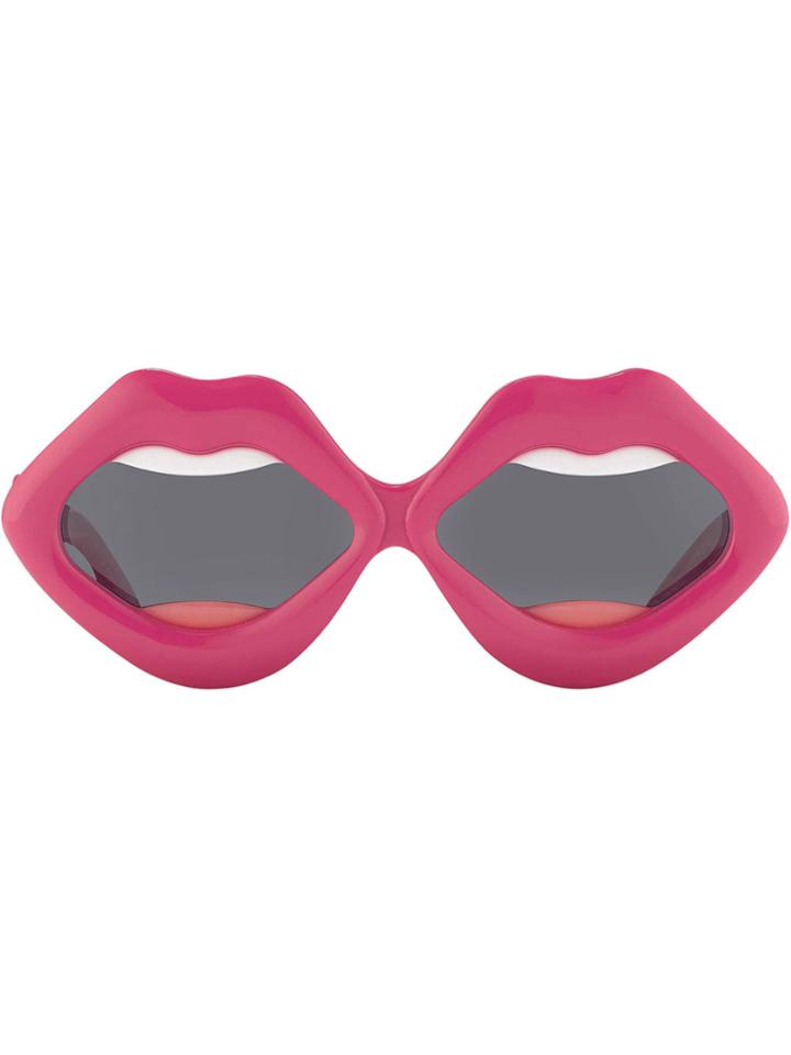 Linda Farrow Yazbukey Lips Sunglasses - Pink & Purple